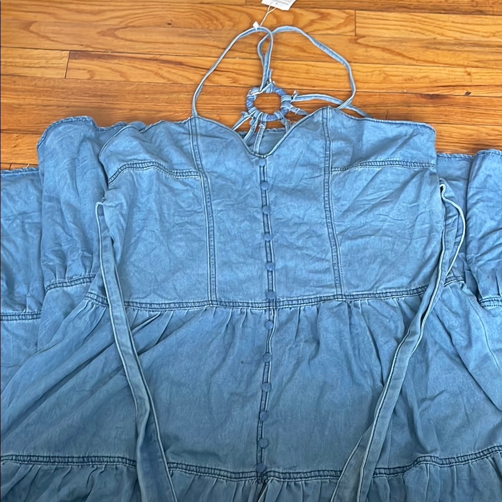 Loragal Denim Halter Dress